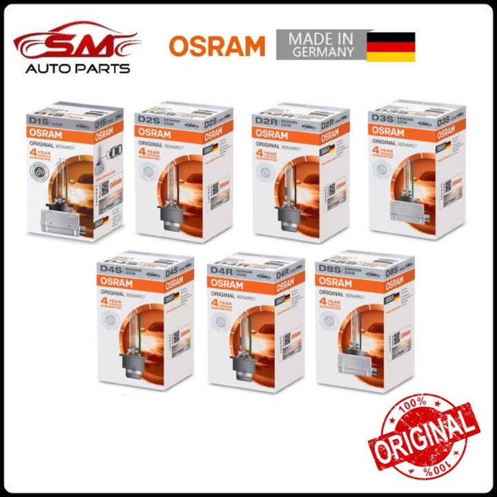 Original Osram Xenarc HID Bulb ( D1S D2S D2R D3S D4S D4R D8S ) 4500K ...