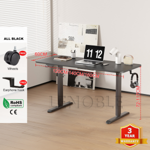 CASA Height Adjustable Desk Automatic Lift Table Standing Table Big Desktop Table Wood Office Table