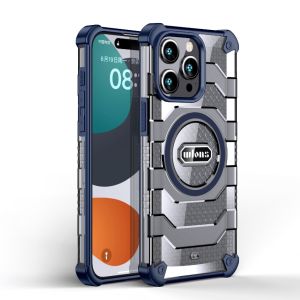 INOVAGEN เคสโทรศัพท์กันกระแทก15 Pro Maxรองรับแม่เหล็กกรอบ TPU แบบนุ่ม + ด้านหลังพีซีชนิดแข็งทนต่อสิ่งสกปรกเคสโทรศัพท์หลากสี