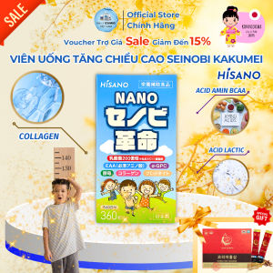 [NSF1111 Giảm 111K] Hộp 360 Viên Uống Tăng Chiều Cao Canxi GH Arginin A-GPC Seinobi Kakumei Hisano - Chính Hãng Nhật Bản