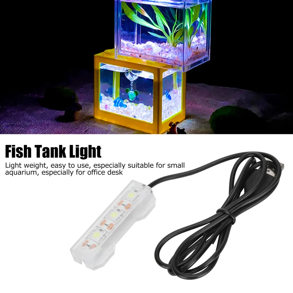 Small Aquarium Water Plant Light Desktop Fish Tank Mini Decoration