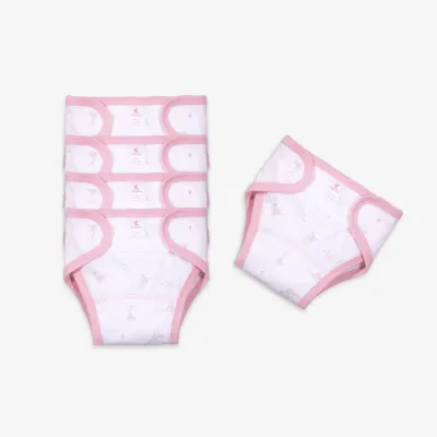Set 5 Tã Dán MIOMIO. Họa Tiết: Trơn Thỏ Sọc Dành Cho Bé Sơ Sinh (Từ 0-6 Tháng) Vải 100% Cotton