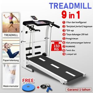 【COD】Treadmill rumah tangga lipat kecil mini 7 in 1 sederhana berjalan mesin multi-fungsi pelangsing peralatan kebugaran diam dalam ruangan