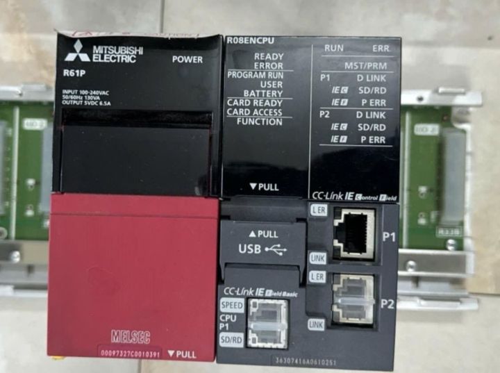 Mitsubishi ชุด R04ENCPU+ R61P + R33B MELSEC iQ-R Series Sequencer