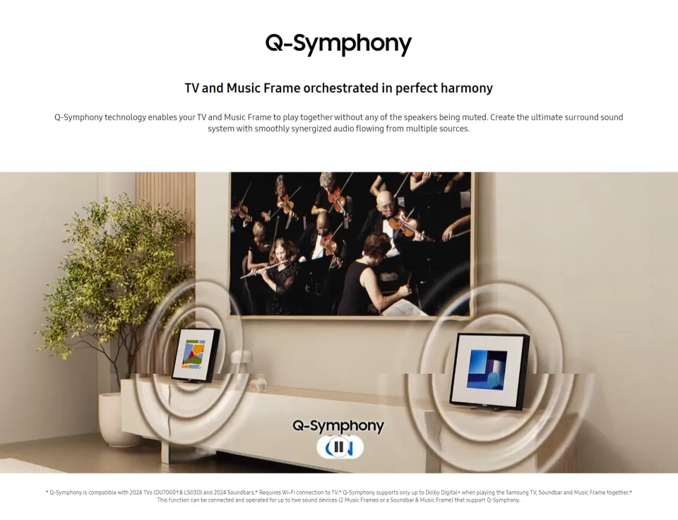 New 2024] Samsung LS60D Music Frame Wireless Speaker HW-LS60D/XM