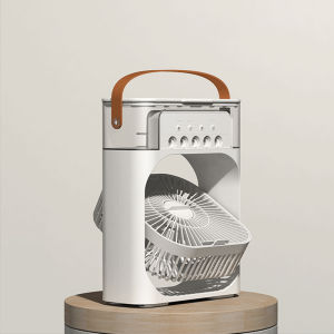 แอร์เคลื่อนที่ พัดลมแอร์ พัดลมทำความเย็น J295 USB มินิพัดลมแบบพกพาความชื้นเครื่องฟอกอากาศสเปรย์คูลเลอร์ที่มี ไฟ LED 7 สี