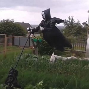 JDTYJDT Frightening Horrifying Ghostface Yard Garden Halloween Decoration Specter Grim Reaper Scarecrow