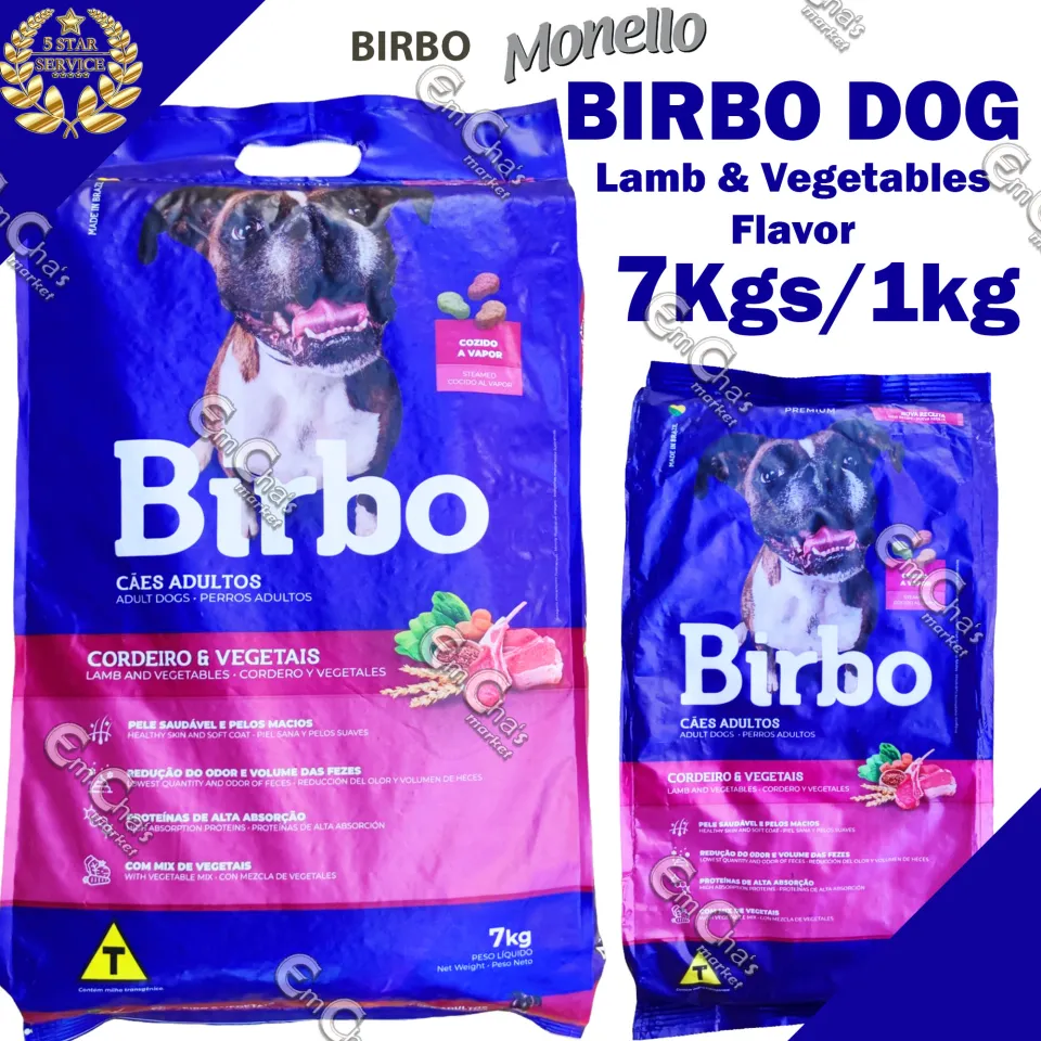 BIRBO DOG FOOD for ADULT Lamb n Vegetables SELECT 1kg or 7kgs