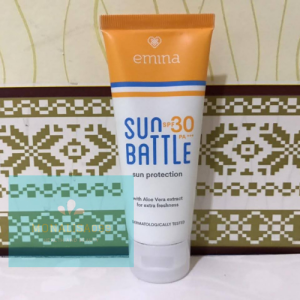 EMINA Battle Sun Protection SPF 30 Pa +++ 50ml / Sunscreen / Skincare Sun Proctection / Cream Tabir Surya SPF 30 / Emina Sun Proctection Kemasan Baru / sunblok / krim tabir surya / BPOM / asli / original