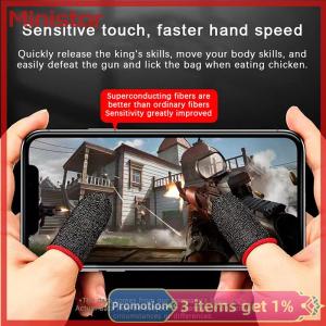 Ministar 2PCS Gaming Finger Sleeve Breathable Fingertips For Games Anti-Sweat Touch Screen Finger Cots Cover Sensitive Mobile Touch Glove