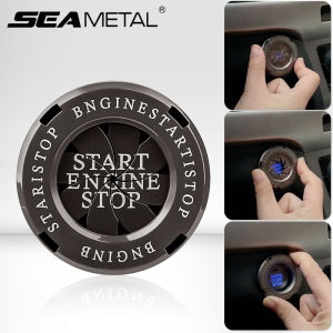Car Engine Button Cover Engine Igniter Button Decoration Protective Rotation Lid Interior Accessories