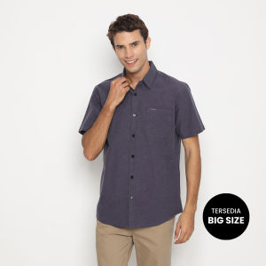RBJ Kemeja Polos Cotton Abu Regular Fit Pria - Tersedia Big Size