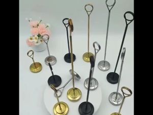 20cm Silver Stainless Steel Table Number Holder Desktop Sign Clip Stand For Cafe Wedding Banquet