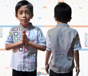 the moro - Baju Muslim Koko Anak/Kids DOODLE COLORED ART 01 Lengan Pendek dan Panjang | Printing Sublime