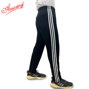 Quần thun thể dục 3 sọc vải co giãn 4 chiều dày mình nặng tay form body bé trai bé gái đều mặc được hiệu Amazing