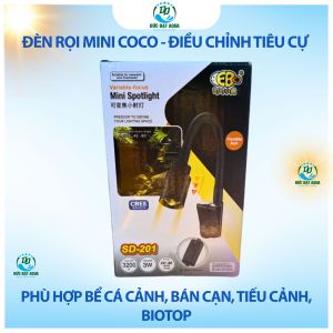Đèn Rọi Điều Chỉnh Tiêu Cự Cho Bể Cá Cảnh Bán Cạn Tiếu Cảnh Biotop SD-201A