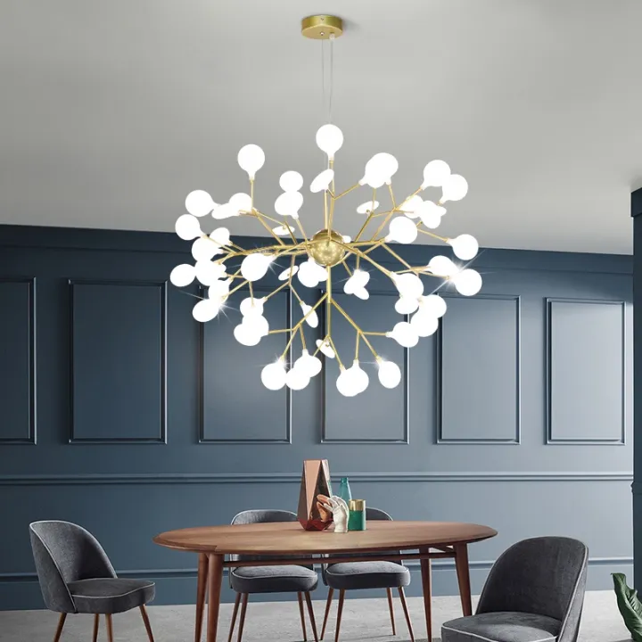 Nordic Light Firefly Chandelier Modern Minimalist Bedroom Chandelier ...