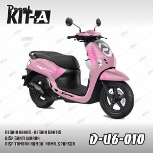 Stiker Scoopy 2025 Decal custom honda scoopy Pink Barbie U6-010 D-U4-087
