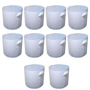 10Pcs Nursery Growing Bags Fabric Seedling Pots Non-Woven Pouch for Gardening Bags Potato Flower Tomato