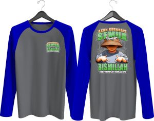 KAOS RAGLAN PRIA WARNA SABLON BISMILLAH \ KAOS RAGLAN PRIA LENGAN PANJANG ATASAN PRIA / KAOS MURAH / KAOS DISTRO / KAOS SIMPLE / T-SHIRT PRIA