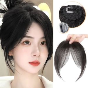 BAIXL Natural Part Fake Bangs Fringe Clourse Invisible Clip-In Bang Extension Hair Accessories French Bangs Synthetic Topper Hairpiece Women