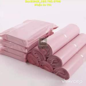 05KG-1KG TÚI NIÊM PHONG HÀNG Mầu HỒNG PASTEL CAO CẤP HÀNG PE SIÊU DAI SIÊU KÍN Túi ship Cod đóng gói hàng chống bóc