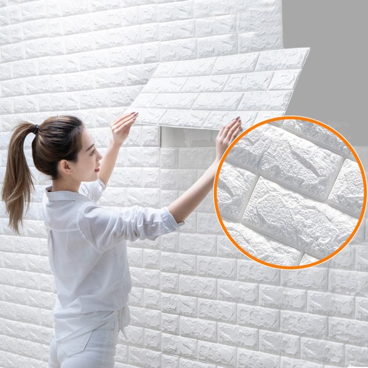 3d foam bricks wallpaper Big Size 70x77cm for bedroom wallpaper foam 3d ...