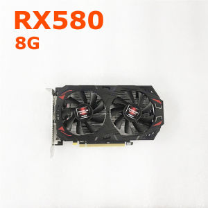 GSE Graphics Card AMD RX 580 8GB Gaming GDDR5 256Bit PCI Express 3.0 ×16 Radeon GPU Computer Video Card for Gaming COD Gaming Work Office COD Gaming GPU With backboard no noise【Brand New】