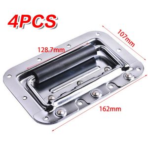 4Pcs Metal Handle Audio Equipment Fitting Rubber Grip For Flight Case Tour Case Transport