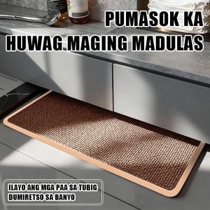Super Absorbent Bath Mat Anti Slip Kitchen Mat Quick Dry Shower Rug Doormat for Bathroom Bedroom