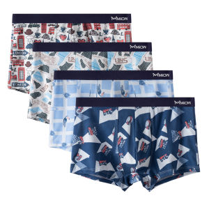 CMENIN  4Pcs Thời Trang Polyester Quần Lót Nam Võ Sĩ in Quần Lót Nam Mềm Mại Gợi Cảm Nam Quần Lót Boxershorts Boxeurs M9401