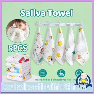 5PCS Baby Bath Towel Newborns Natural Muslin Cotton Baby Soft High-density All Cotton Cloth Drool Towel Newborn Baby Face Towel