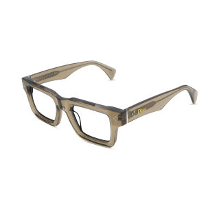 Dilicn Square Korean Style Fashion Glasses for Women and Men Eyeglasses Replaceable Lens Metal Full Rim Optical Frame 6006