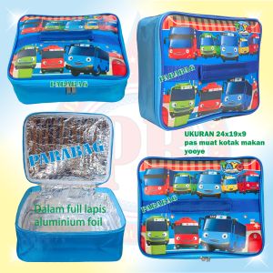 Tas bekal anak/lunch bag karakter aluminium foil
