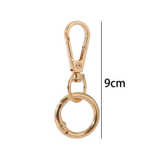 3ชิ้นตัวหนีบตะขอหมุนได้ตะขอสองชั้นเปิดสลักลูกดุมขอตะขอตะขอก้ามปูสำหรับพวงกุญแจรถกระเป๋าสายคล้องกระเป๋างานฝีมือ DIY