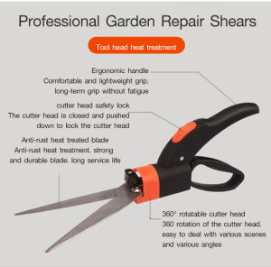 (High quality) Rotary Garden Lawn Trimmer Garden scissors for home lawn trimmer with flowerpot Rotary knife tip Garden lawn trimmer scissors