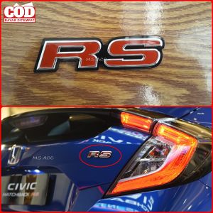 Emblem RS Honda Logo Belakang Bahan Lapis Mika Anti Pudar Ukuran 107 x 27 x 03cm Universal OL