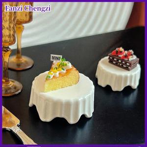 Fanzi 3Pcs Doll Accessories Girls Toy 1 12 Scale Miniatuare Dollhouse Cake Stand Dessert Decoration Dish