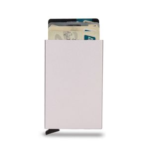 RANG ป้องกัน-แม่เหล็ก ที่ใส่บัตรเครดิต อะลูมิเนียมอัลลอยด์ อัตโนมัติอัตโนมัติอัตโนมัติ เคสบัตร RFID แบบพกพาได้ กระเป๋าสตางค์กันขโมย กล่องการ์ดป้องกันสัญญาณอาเอฟไอดี สำหรับผู้ชาย