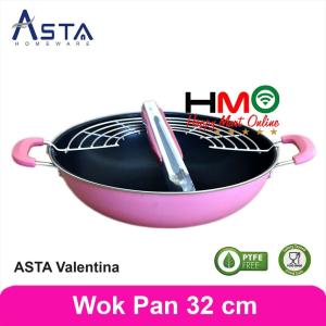 Panci Wok Pan Teflon 32CM Anti Lengket Asta Valentina Tirisan Minyak