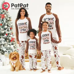 PatPat Family Look Mosaic Family Matching Letter Top Reindeer