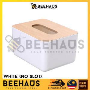 BEEHAUS Wooden Tissue Box Bamboo Cover Napkin Tissue Holder Living Room Study Desk Kitchen Bedroom Tisu Box Bekas Tisu