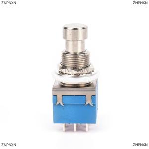 [COD] ZNPNXN 1x 9-pin 3PDT กีต้าร์เอฟเฟค Pedal BOX STOMP Foot Metal SWITCH True BYPASS BLUE