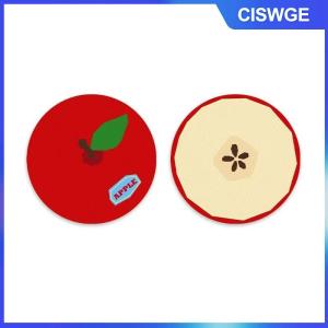 CISWGE Chống trượt pu xe coaster 2pcs trái cây phong cách uống mat cho cup chủ khe cắm phổ quát cho xe nội thất