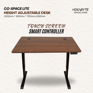 Hexabyte Co-Space Lite Ergonomic Motorized Height Adjustable Table/Standing Desk 120CMx60CMx(70CM-115CM)