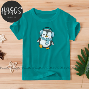 CUSTOM TAMBAH TULISAN NAMA ATASAN KAOS KIDS ANAK CEWEK COWOK LAKI PEREMPUAN COTTON KATUN LENGAN PENDEK DISTRO PENGUIN