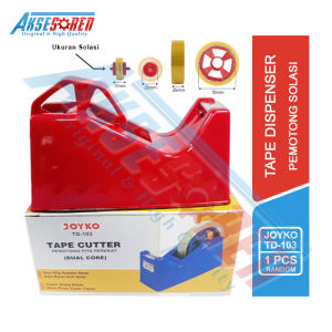 Tape Cutter Joyko [TD-103] Dual Core / Pemotong Pita Perekat Solatip Isolasi Lakban Double / Tape Dispenser