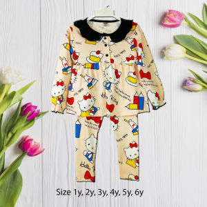 Q&K Girl 1-6y Baby Kids 100% Cotton Long Sleeves Pyjamas Set / Casual Set BPJ00007