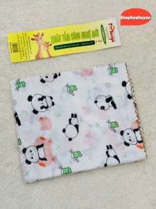 Khăn tắm cho bé sơ sinh vải xô họa tiết cho bé trai bé gái chất vải 100% Cotton Ognic không hóa chất đường viền chắc chắn 80x80cm