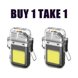 Flashlight lighter ARC Lighter Waterproof USB Rechargeable Plasma Dual ARC Windproof Lighter